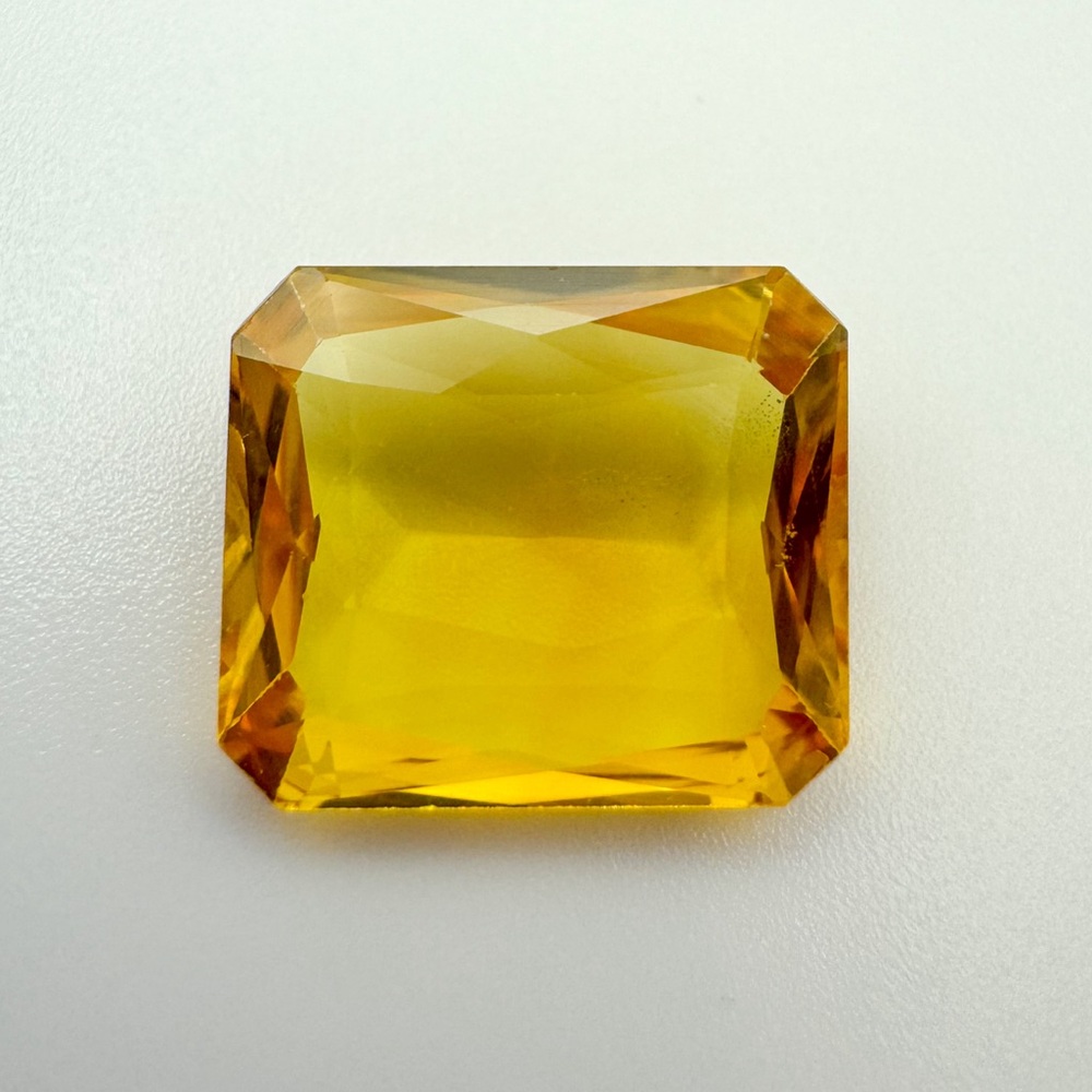 Natural Yellow Sapphire Emerald-Cut Eye Clean Gemstone Sapphire Birthstone